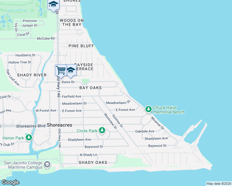 map of restaurants, bars, coffee shops, grocery stores, and more near 111 Fairfield Avenue in Harris County