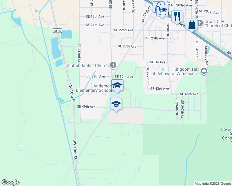 map of restaurants, bars, coffee shops, grocery stores, and more near 878 Horseshoe Road in Cross City