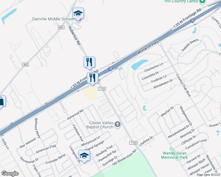 map of restaurants, bars, coffee shops, grocery stores, and more near 5169 Timber Springs in Schertz