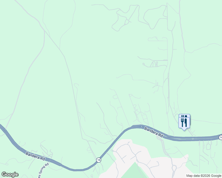 map of restaurants, bars, coffee shops, grocery stores, and more near 18674 Bandera Road in Helotes