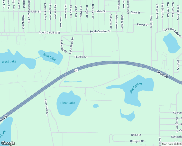 map of restaurants, bars, coffee shops, grocery stores, and more near in Interlachen