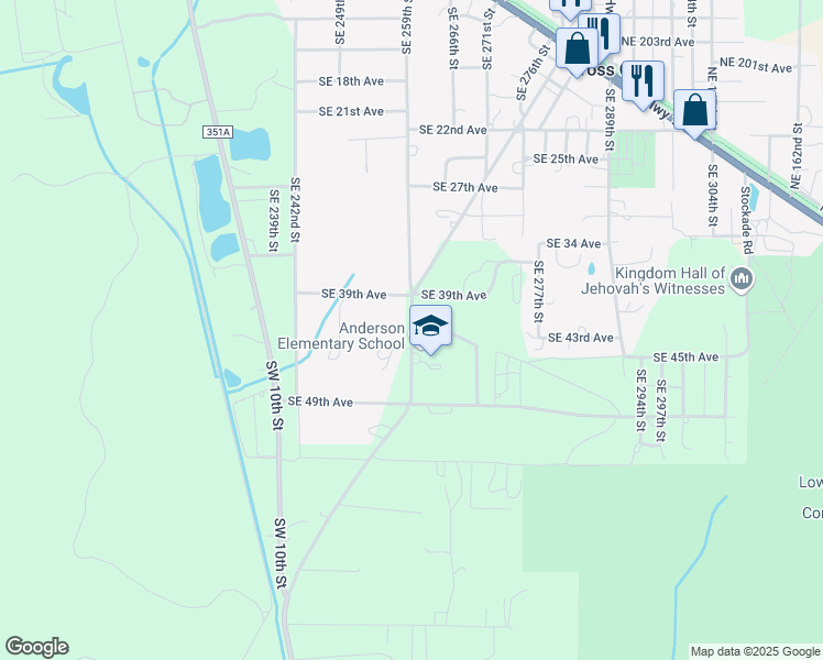 map of restaurants, bars, coffee shops, grocery stores, and more near 815 County Road 351 in Cross City