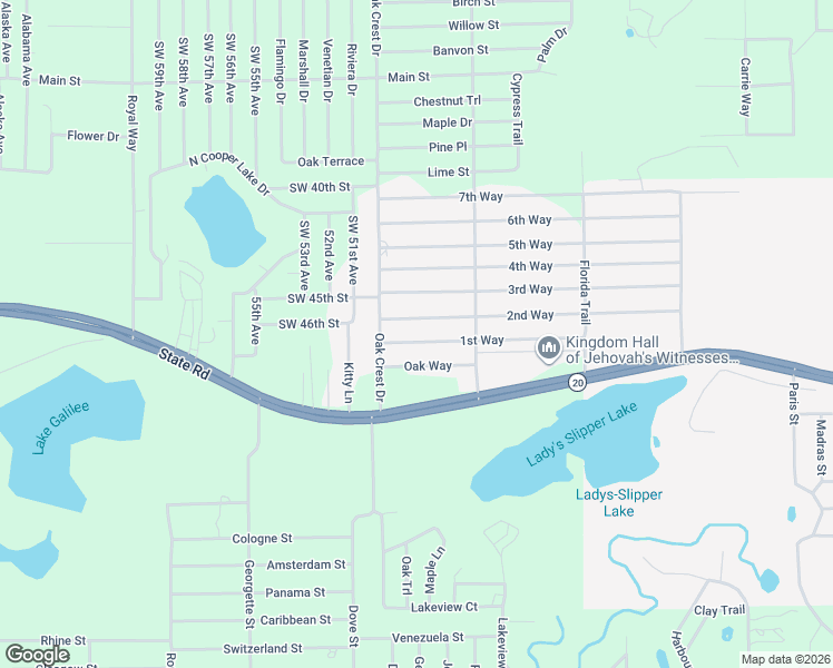map of restaurants, bars, coffee shops, grocery stores, and more near 221 1st Way in Interlachen