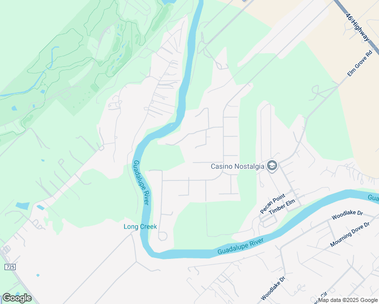 map of restaurants, bars, coffee shops, grocery stores, and more near 307 Las Hadas in Seguin