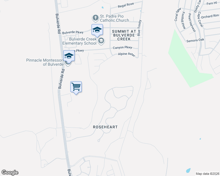 map of restaurants, bars, coffee shops, grocery stores, and more near 199 Roseheart in San Antonio