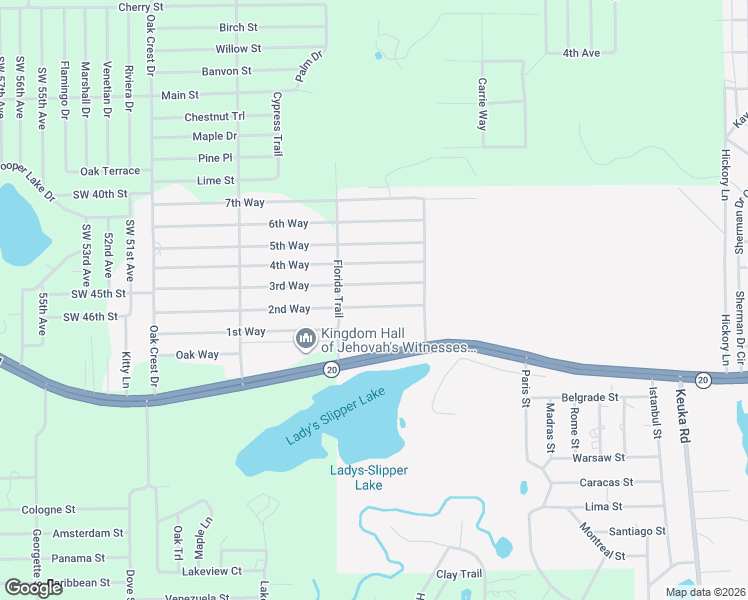 map of restaurants, bars, coffee shops, grocery stores, and more near 144 2nd Way in Interlachen