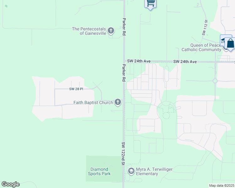 map of restaurants, bars, coffee shops, grocery stores, and more near 2620-2720 SW 122nd St in Archer