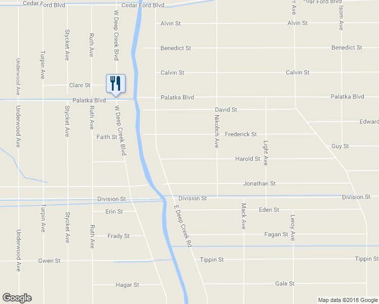 map of restaurants, bars, coffee shops, grocery stores, and more near 4740 Harold Street in Hastings