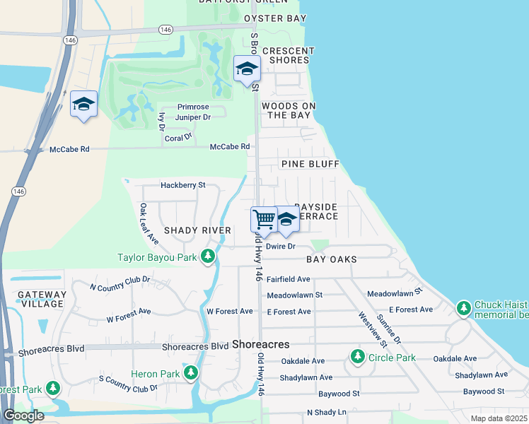 map of restaurants, bars, coffee shops, grocery stores, and more near 3101 South Broadway Street in La Porte