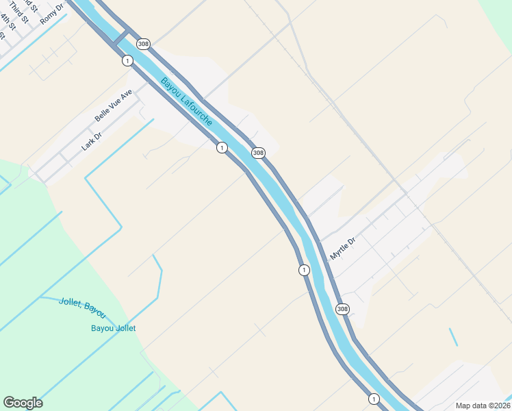 map of restaurants, bars, coffee shops, grocery stores, and more near 7744 Louisiana 1 in Lockport