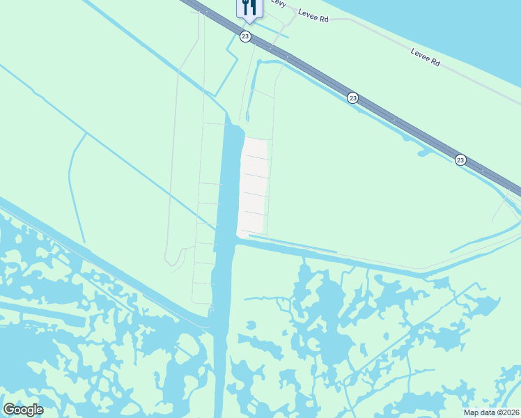 map of restaurants, bars, coffee shops, grocery stores, and more near 107 Velsco Lane in Port Sulphur