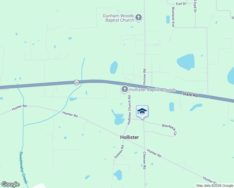 map of restaurants, bars, coffee shops, grocery stores, and more near 100 Old Vineyard Trail in Palatka