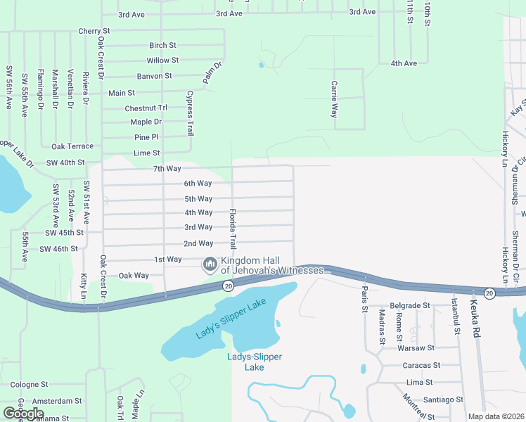 map of restaurants, bars, coffee shops, grocery stores, and more near 142 4th Way in Interlachen