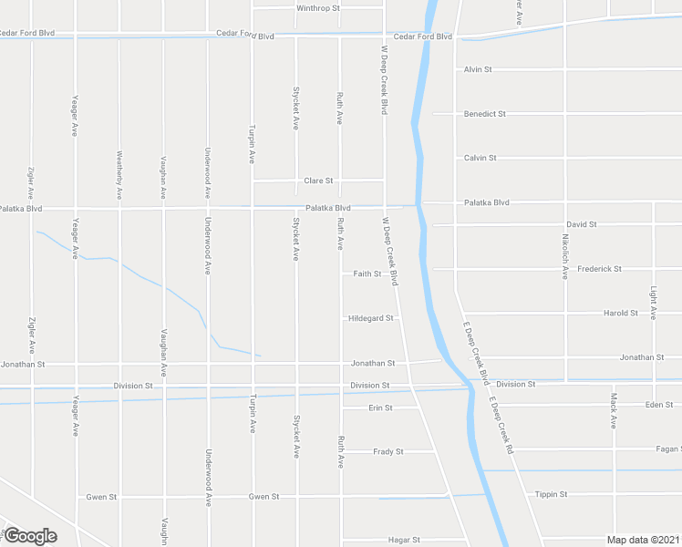 map of restaurants, bars, coffee shops, grocery stores, and more near Ruth Avenue in Hastings