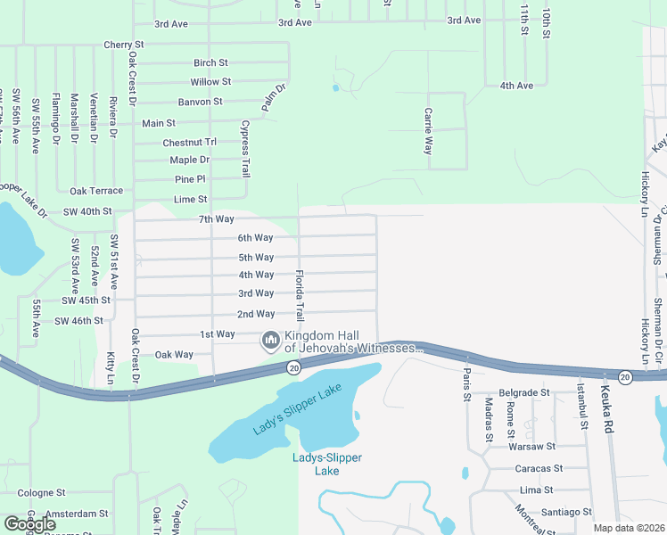 map of restaurants, bars, coffee shops, grocery stores, and more near 142 4th Way in Interlachen