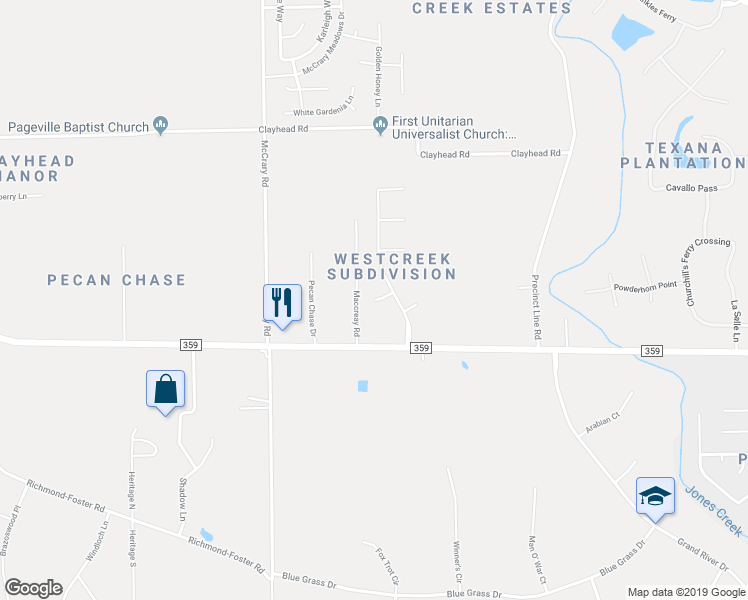 map of restaurants, bars, coffee shops, grocery stores, and more near 4915 Stone Crest Court in Richmond
