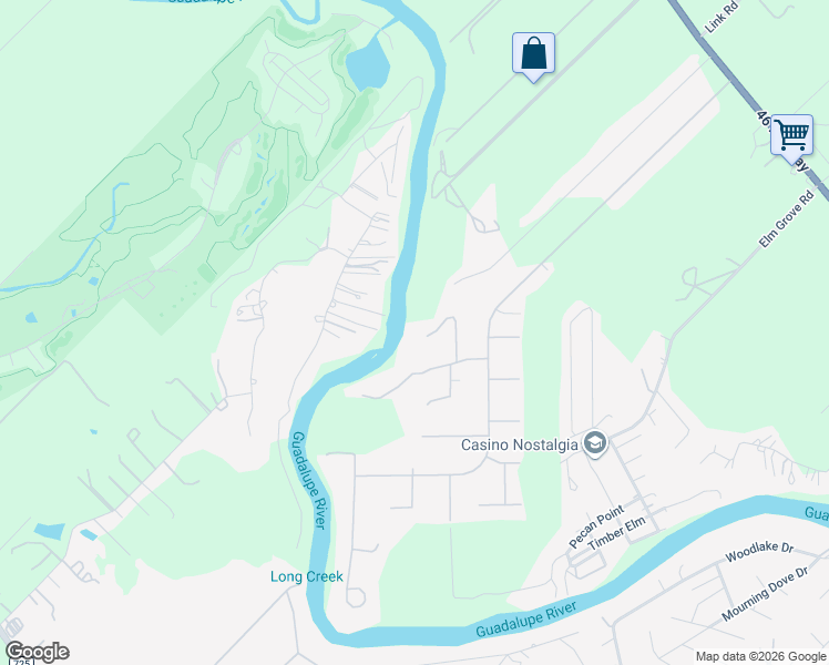 map of restaurants, bars, coffee shops, grocery stores, and more near 236 Las Hadas in Seguin