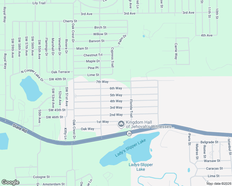 map of restaurants, bars, coffee shops, grocery stores, and more near 218 6th Way in Interlachen