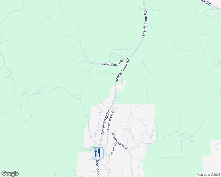 map of restaurants, bars, coffee shops, grocery stores, and more near 20049 Scenic Loop Road in Helotes