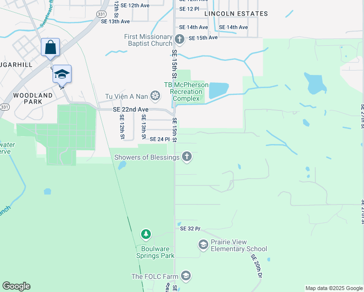 map of restaurants, bars, coffee shops, grocery stores, and more near 1510 Southeast 23rd Lane in Gainesville