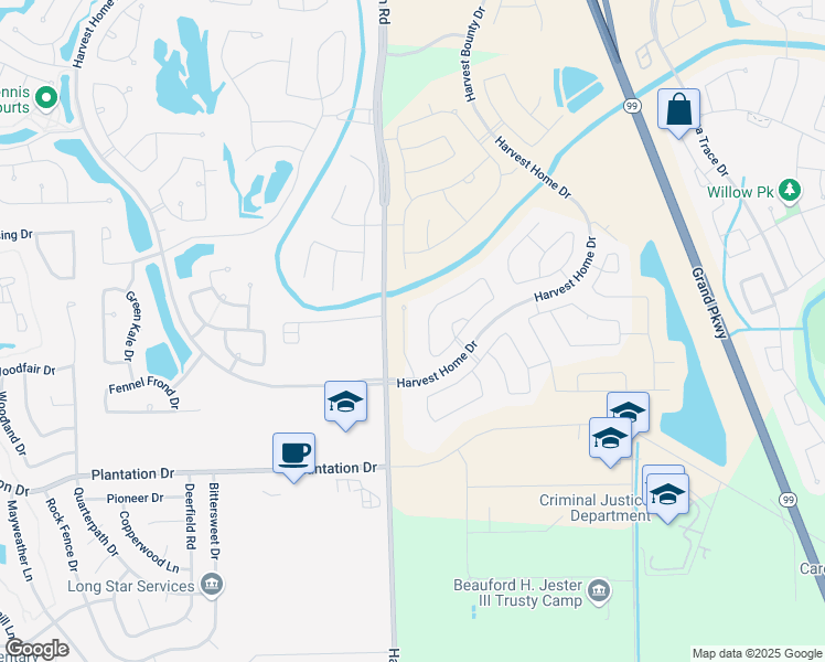 map of restaurants, bars, coffee shops, grocery stores, and more near 7452 Harlem Road in Richmond