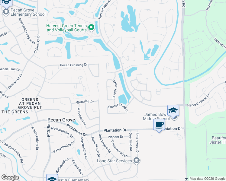 map of restaurants, bars, coffee shops, grocery stores, and more near 2247 Green Kale Drive in Richmond