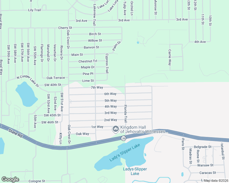 map of restaurants, bars, coffee shops, grocery stores, and more near 218 6th Way in Interlachen
