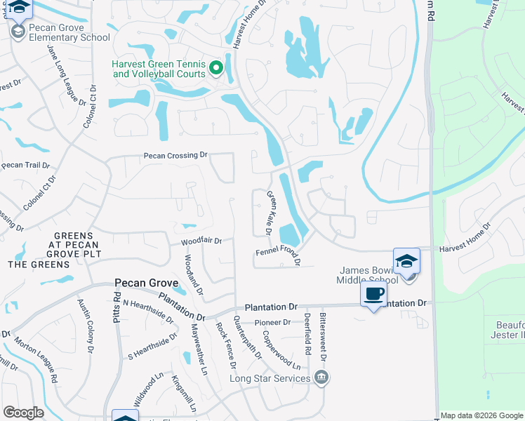 map of restaurants, bars, coffee shops, grocery stores, and more near 2247 Green Kale Drive in Richmond