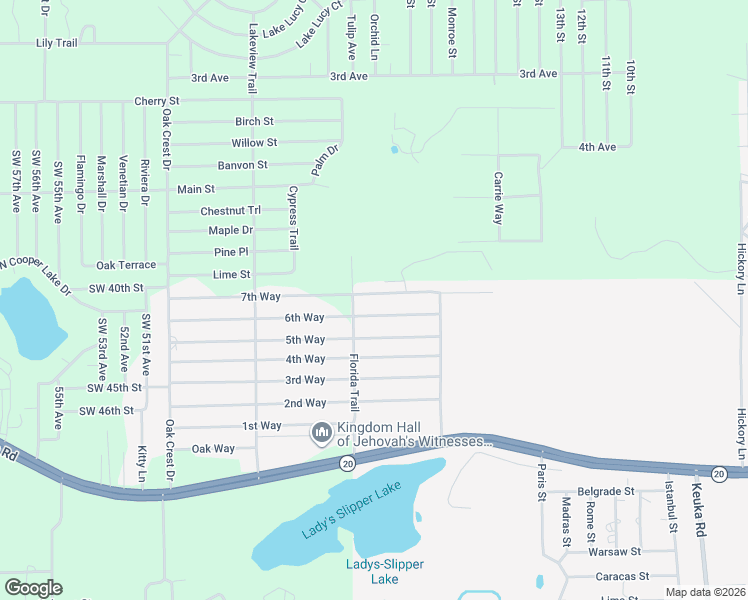 map of restaurants, bars, coffee shops, grocery stores, and more near 149 6th Way in Interlachen