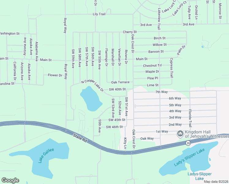 map of restaurants, bars, coffee shops, grocery stores, and more near 137 Southwest 53rd Avenue in Interlachen