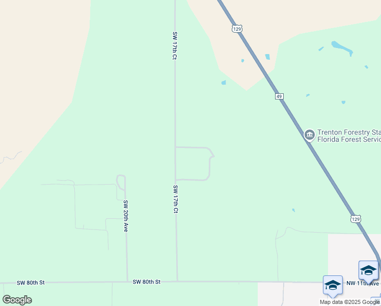 map of restaurants, bars, coffee shops, grocery stores, and more near 7470 Southwest 17th Court in Trenton