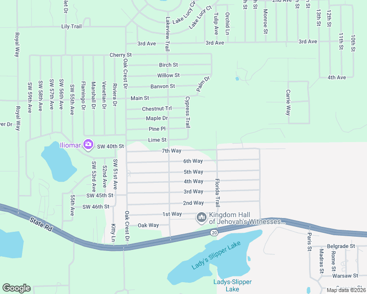 map of restaurants, bars, coffee shops, grocery stores, and more near 242 7th Way in Interlachen
