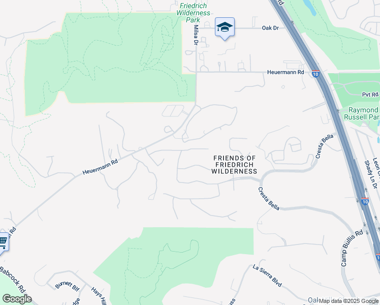 map of restaurants, bars, coffee shops, grocery stores, and more near 7119 Bella Cloud in San Antonio