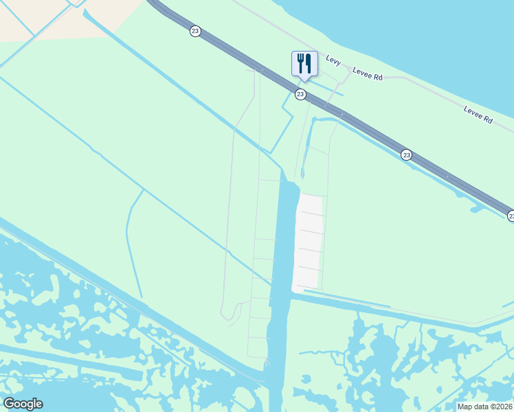 map of restaurants, bars, coffee shops, grocery stores, and more near Audubon Road in Port Sulphur