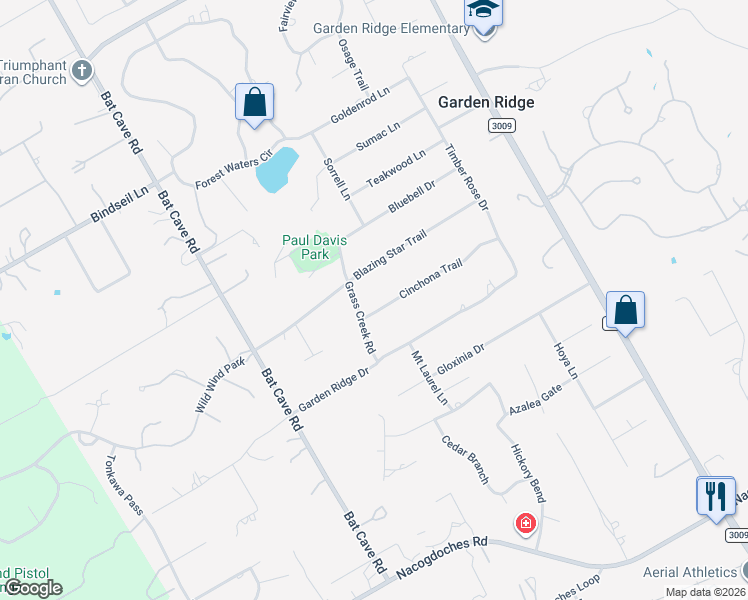 map of restaurants, bars, coffee shops, grocery stores, and more near 9285 Cinchona Trail in San Antonio