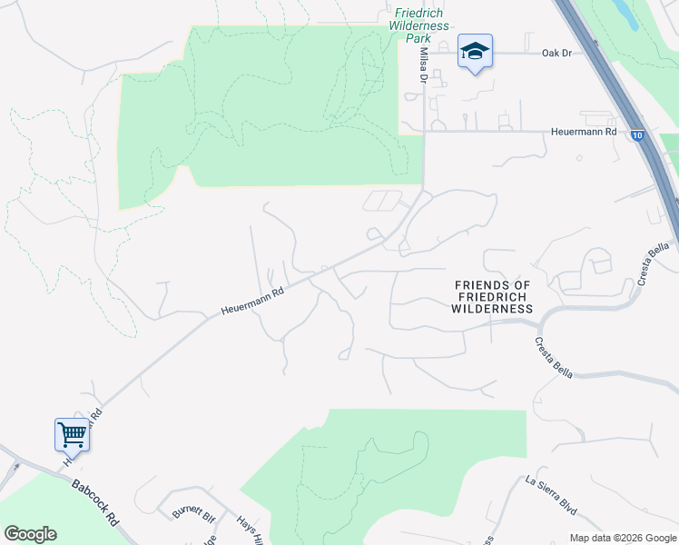 map of restaurants, bars, coffee shops, grocery stores, and more near 20223 Bella Sky in San Antonio