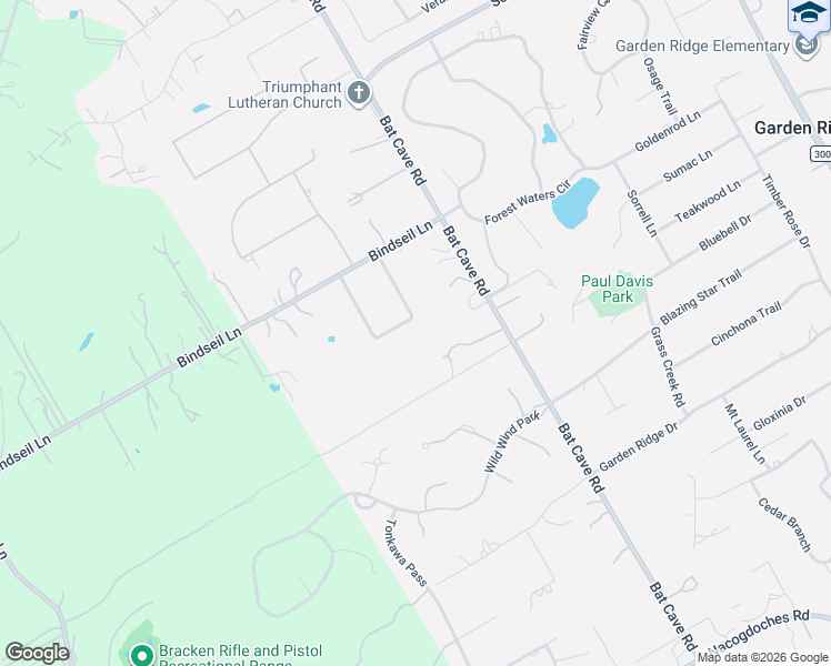 map of restaurants, bars, coffee shops, grocery stores, and more near 8618 Turner Ridge in Garden Ridge