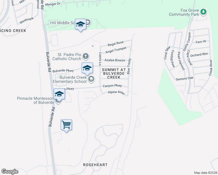 map of restaurants, bars, coffee shops, grocery stores, and more near 3927 Alpine Aster in San Antonio