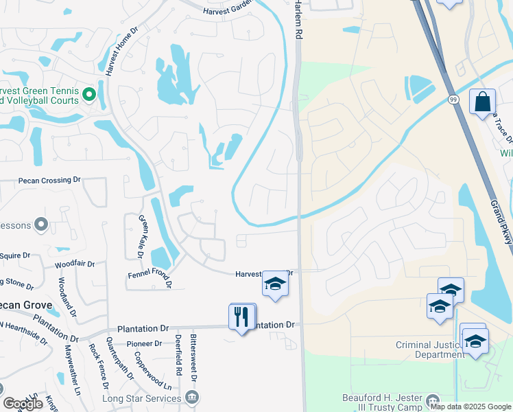 map of restaurants, bars, coffee shops, grocery stores, and more near 2455 Harlem Road in Richmond
