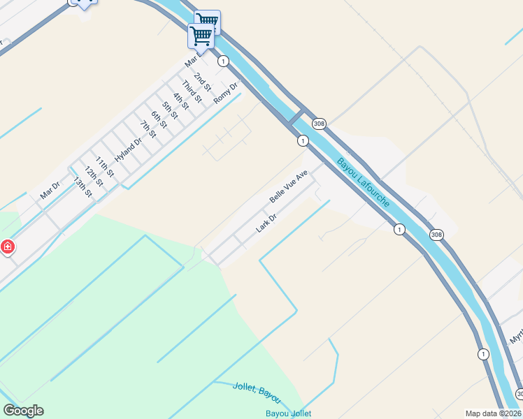 map of restaurants, bars, coffee shops, grocery stores, and more near 301 Belle Vue Avenue in Lockport