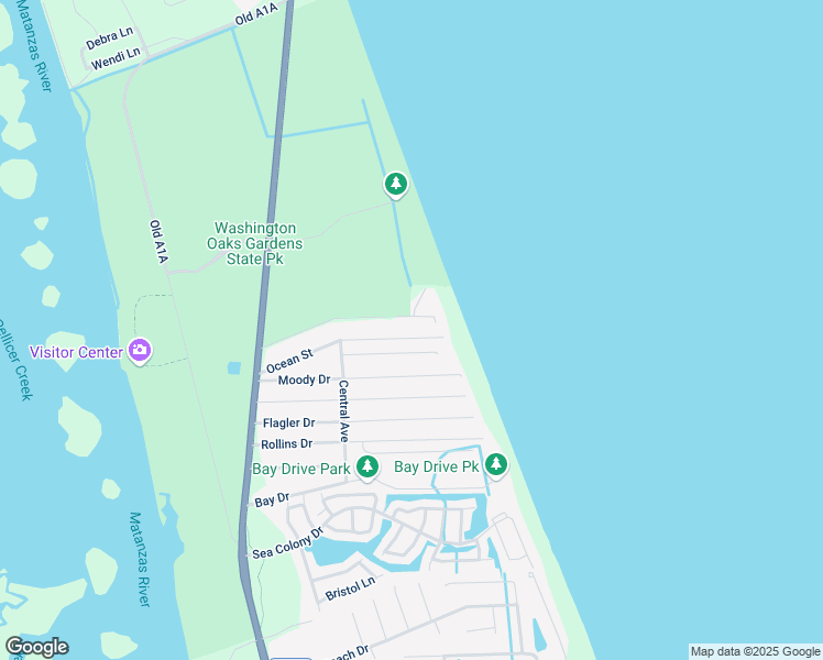 map of restaurants, bars, coffee shops, grocery stores, and more near 60 Seascape Drive in Palm Coast
