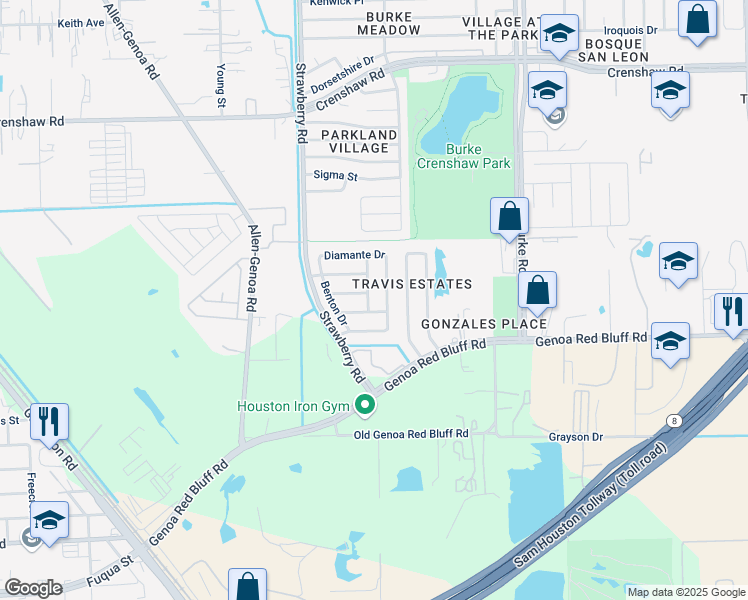 map of restaurants, bars, coffee shops, grocery stores, and more near 5212 Camarosa Drive in Pasadena