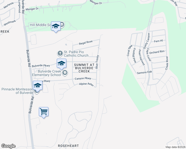 map of restaurants, bars, coffee shops, grocery stores, and more near 4019 Privet Place in San Antonio