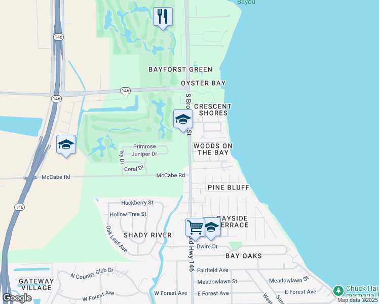map of restaurants, bars, coffee shops, grocery stores, and more near 2676 South Broadway Street in La Porte