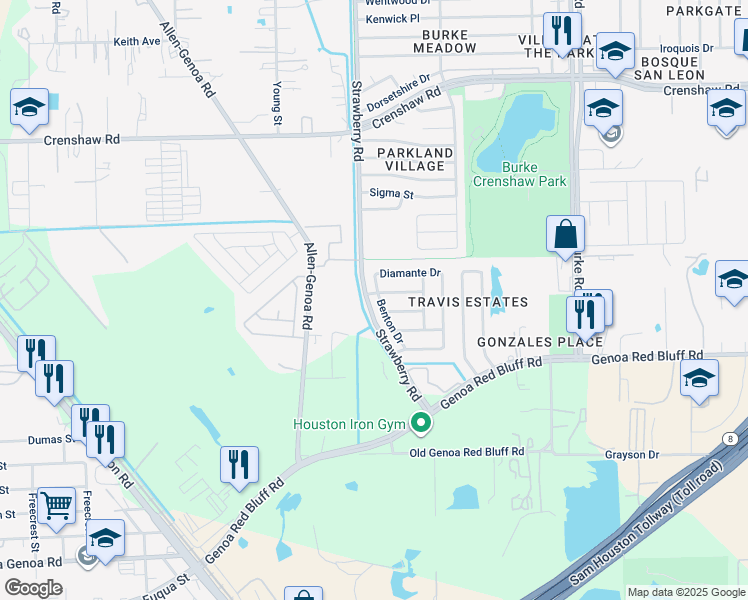 map of restaurants, bars, coffee shops, grocery stores, and more near 5202 Benton Dr in Pasadena