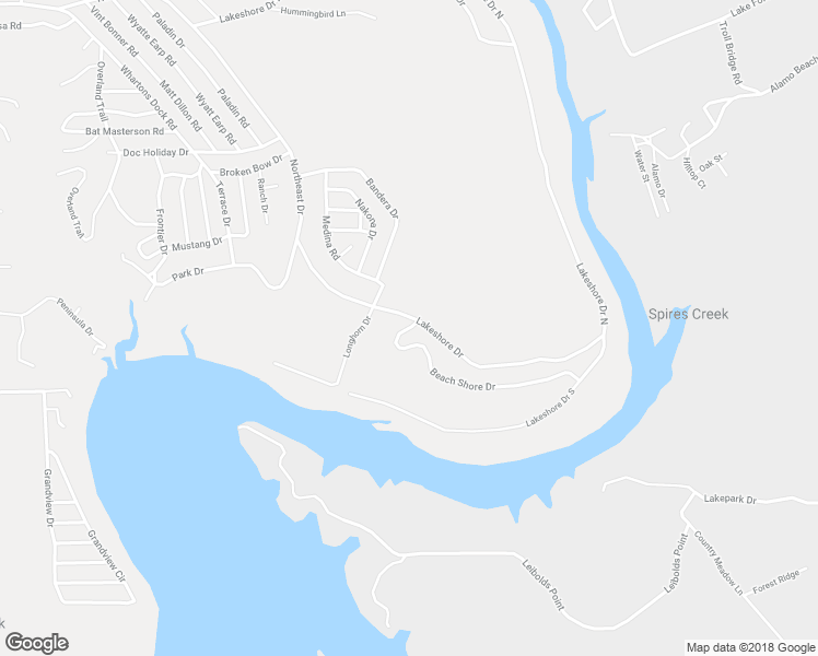 map of restaurants, bars, coffee shops, grocery stores, and more near 107 Beach Shore Drive in Bandera