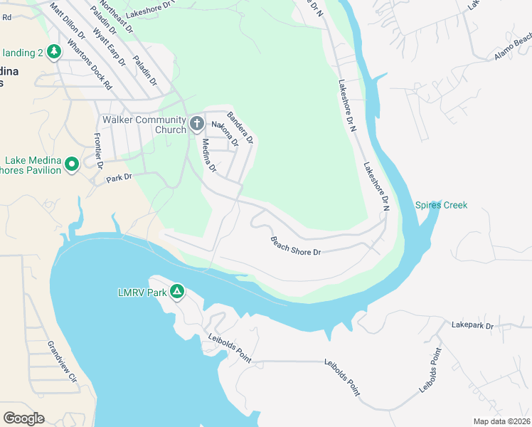 map of restaurants, bars, coffee shops, grocery stores, and more near 8600 Whartons Dock Road in Bandera