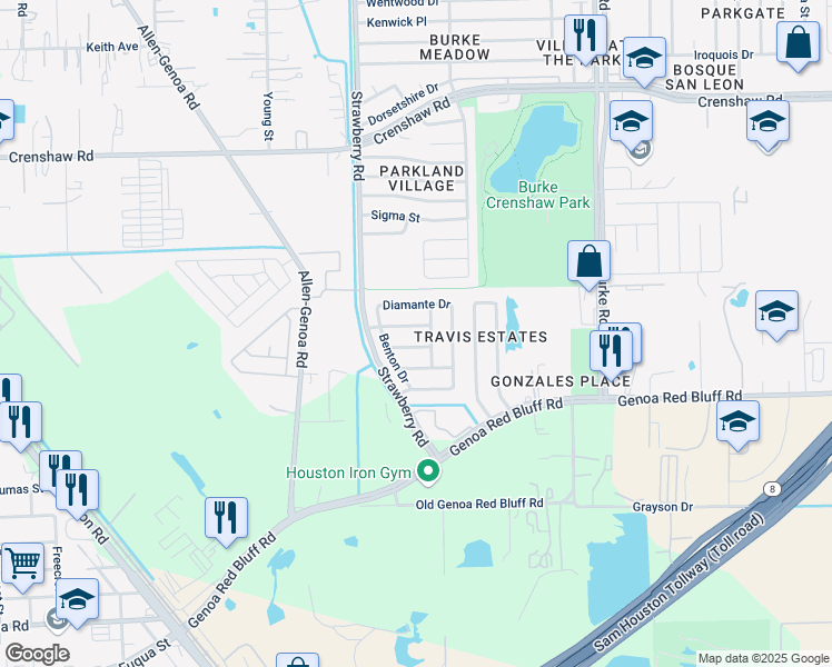 map of restaurants, bars, coffee shops, grocery stores, and more near 1326 Everbear Street in Pasadena