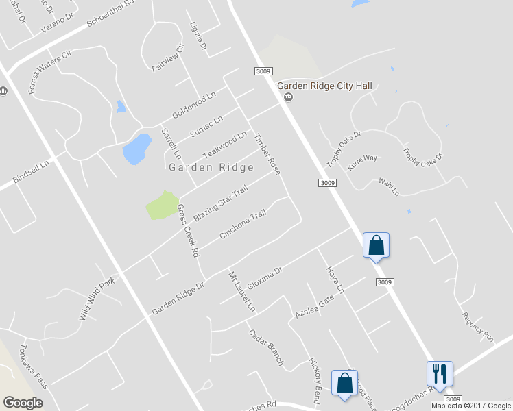 map of restaurants, bars, coffee shops, grocery stores, and more near 9397 Cinchona Trail in Garden Ridge