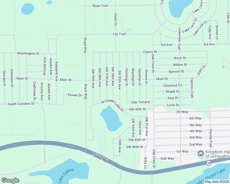map of restaurants, bars, coffee shops, grocery stores, and more near 216 Southwest 56th Avenue in Interlachen